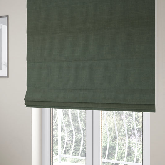 Cruise Ribbed Weave Textured Chenille Material In Grey Upholstery Curtain Fabric - Roman Blinds