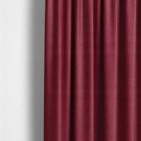 Cruise Ribbed Weave Textured Chenille Material In Red Upholstery Curtain Fabric - Made To Measure Curtains