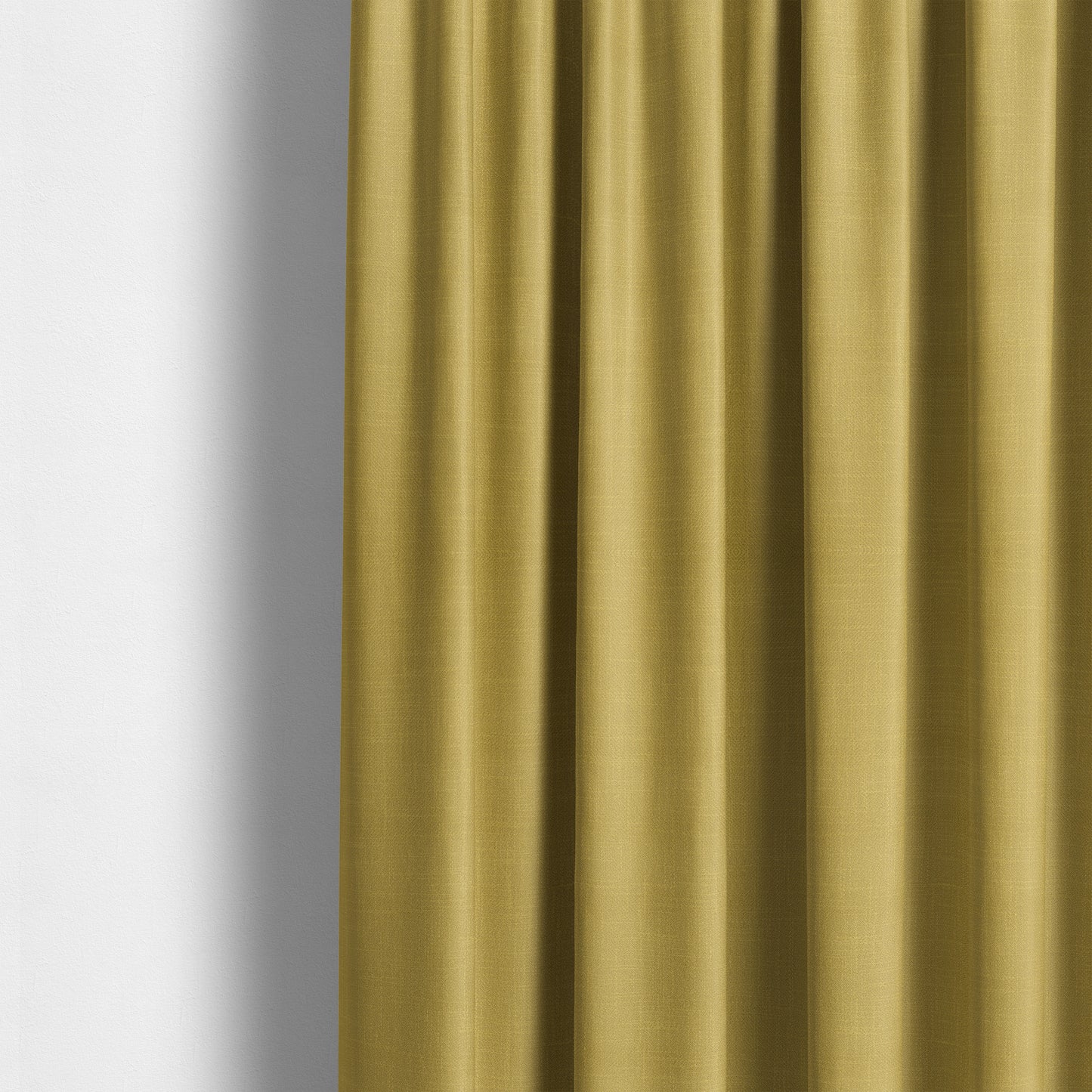 Cruise Ribbed Weave Textured Chenille Material In Yellow Upholstery Curtain Fabric - Made To Measure Curtains