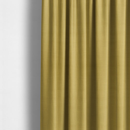 Cruise Ribbed Weave Textured Chenille Material In Yellow Upholstery Curtain Fabric - Made To Measure Curtains