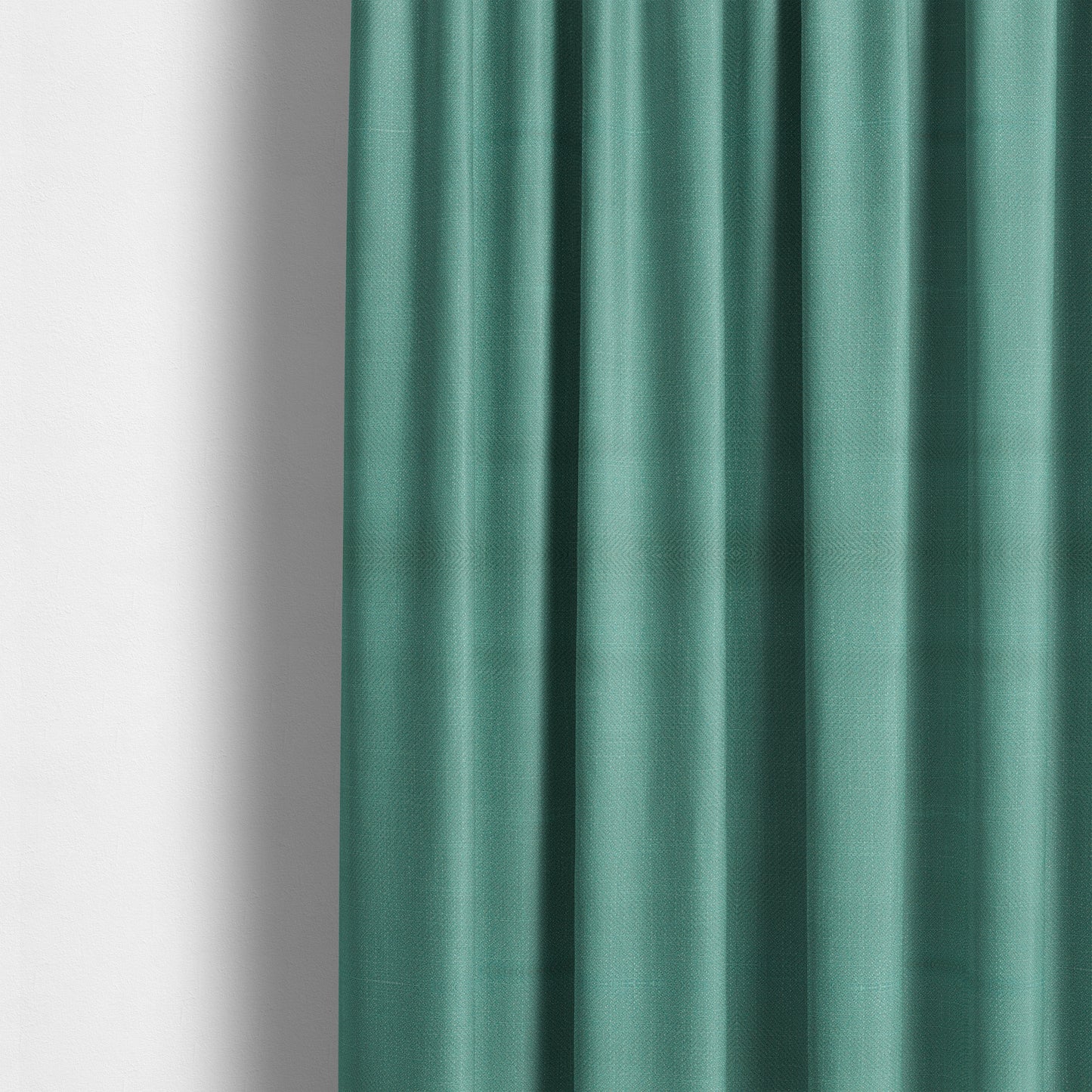 Cruise Ribbed Weave Textured Chenille Material In Teal Turquoise Upholstery Curtain Fabric - Made To Measure Curtains