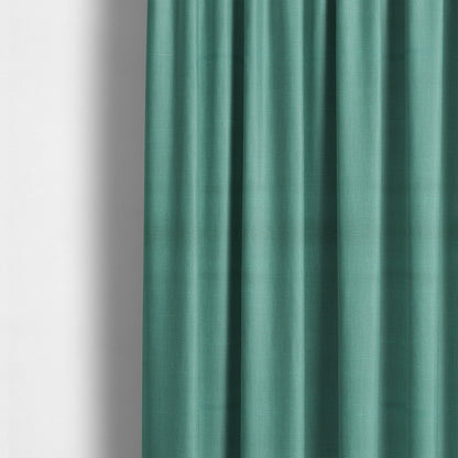 Cruise Ribbed Weave Textured Chenille Material In Teal Turquoise Upholstery Curtain Fabric - Made To Measure Curtains