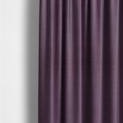 Cruise Ribbed Weave Textured Chenille Material In Purple Upholstery Curtain Fabric - Made To Measure Curtains