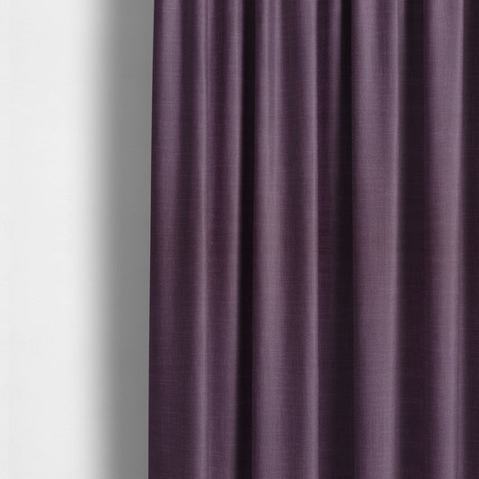 Cruise Ribbed Weave Textured Chenille Material In Purple Upholstery Curtain Fabric - Made To Measure Curtains