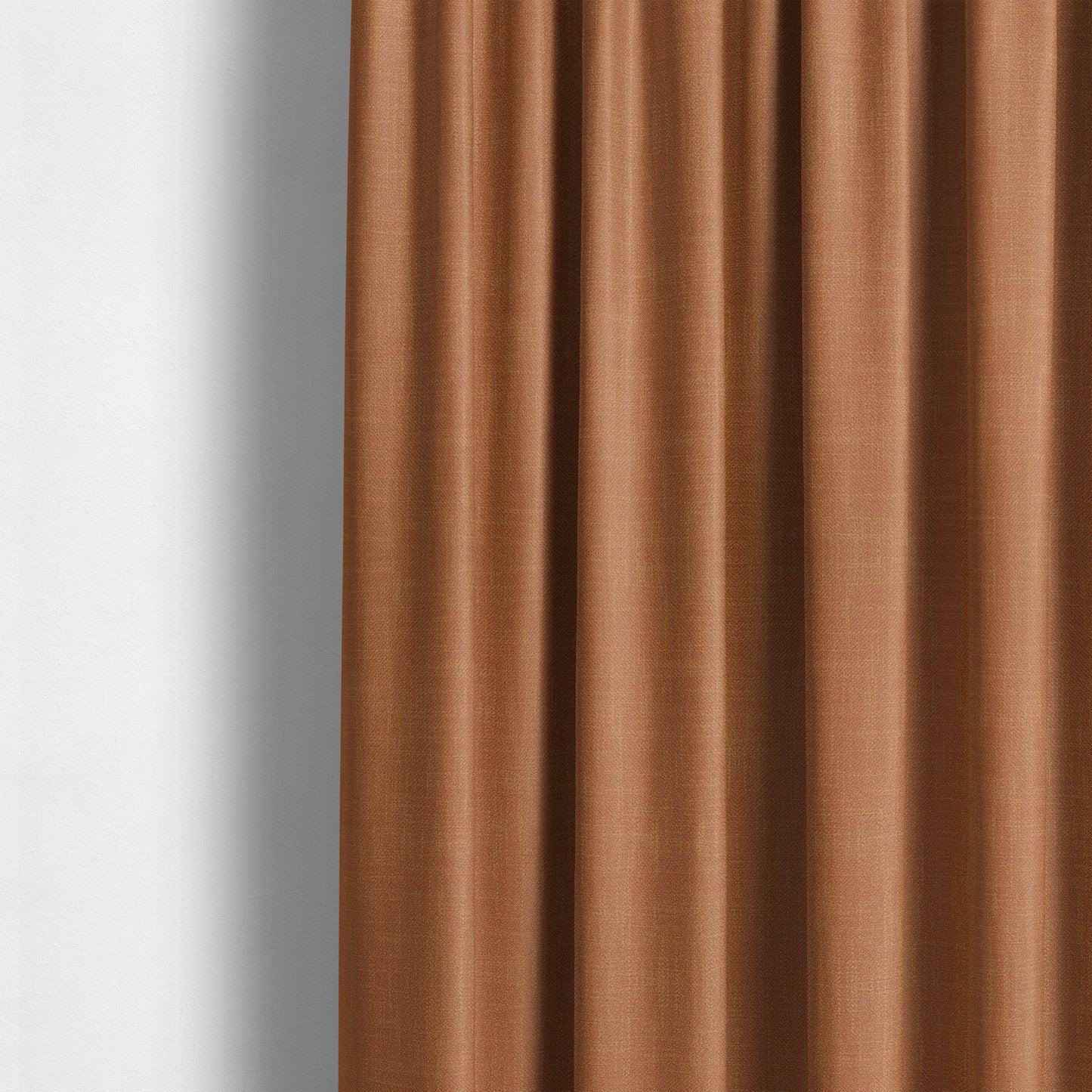 Cruise Ribbed Weave Textured Chenille Material In Orange Upholstery Curtain Fabric - Made To Measure Curtains