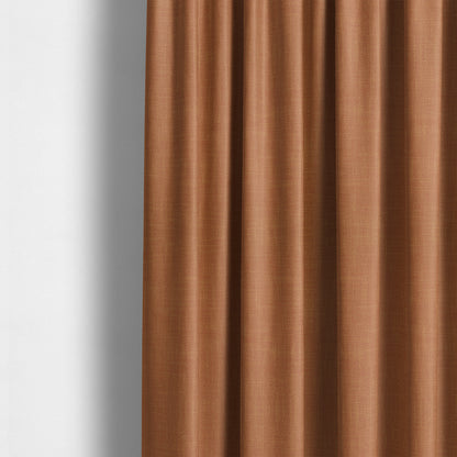 Cruise Ribbed Weave Textured Chenille Material In Orange Upholstery Curtain Fabric - Made To Measure Curtains