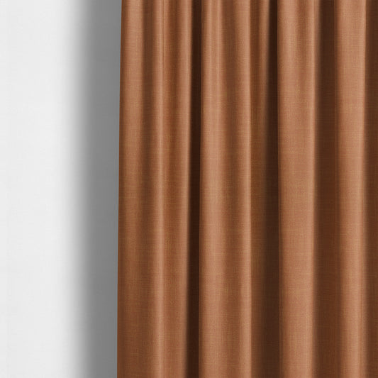 Cruise Ribbed Weave Textured Chenille Material In Orange Upholstery Curtain Fabric - Made To Measure Curtains