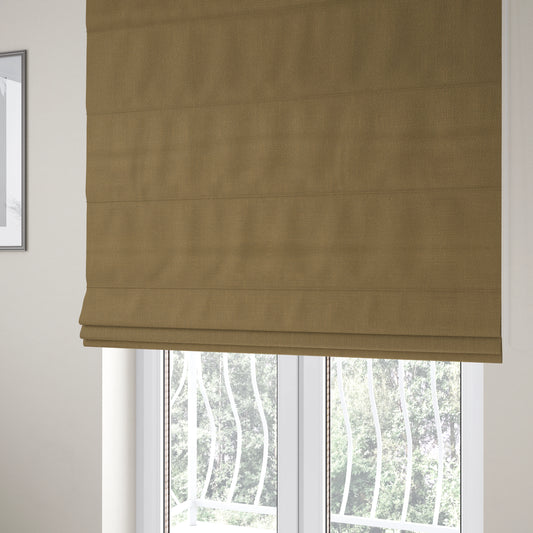 Cruise Ribbed Weave Textured Chenille Material In Brown Upholstery Curtain Fabric - Roman Blinds