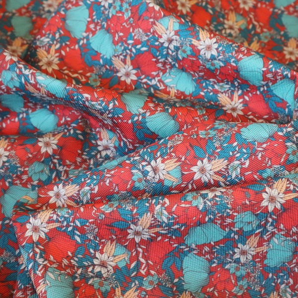 Intricate Red Ground Botanical Print Upholstery Fabric DP-04