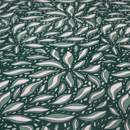 Deep Teal and Ivory Foliage Upholstery Fabric DP-05
