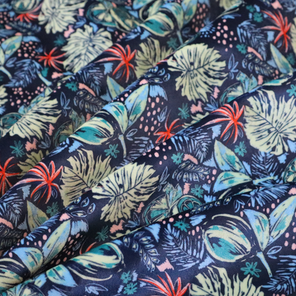 Indigo and Mint Botanical Cluster Upholstery Fabric DP-09 - Handmade Cushions