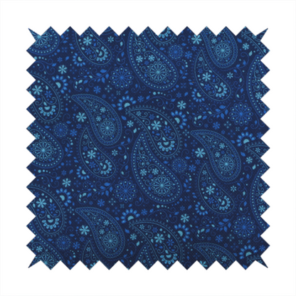 Midnight Navy Paisley Upholstery Fabric DP-100 - Roman Blinds
