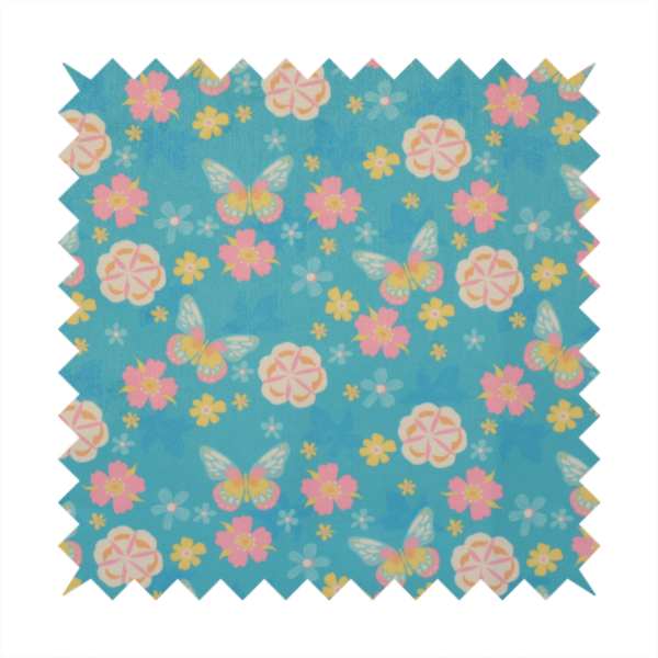 Summer Meadow Butterfly Upholstery Fabric DP-102 - Roman Blinds