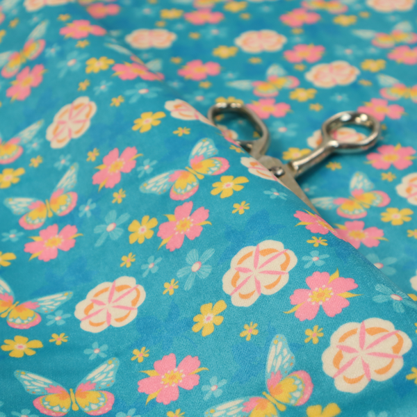 Summer Meadow Butterfly Upholstery Fabric DP-102 - Roman Blinds