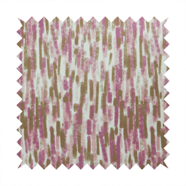 A textured abstract pattern featuring vertical brushstrokes or chalk-like marks in shades of dusty pink and bronze-brown against a light off-white or cream background.   