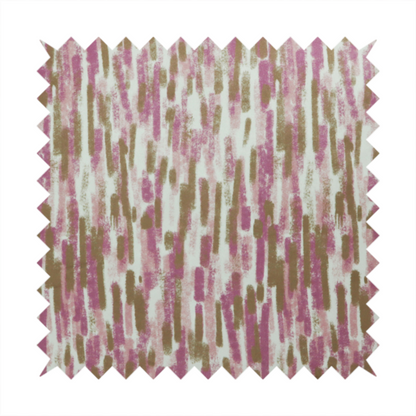 A textured abstract pattern featuring vertical brushstrokes or chalk-like marks in shades of dusty pink and bronze-brown against a light off-white or cream background.   