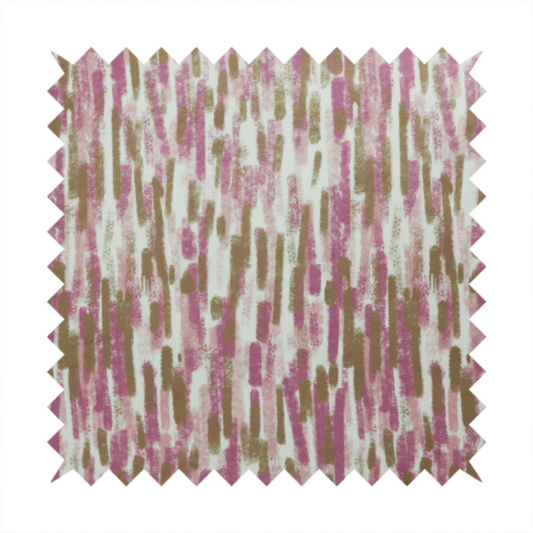 A textured abstract pattern featuring vertical brushstrokes or chalk-like marks in shades of dusty pink and bronze-brown against a light off-white or cream background.   