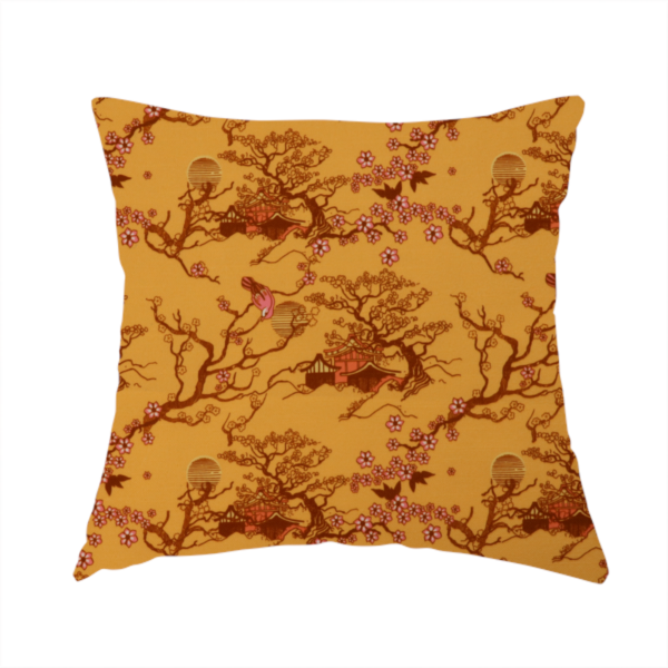 Sunset Sakura Garden Upholstery Fabric DP-104 - Handmade Cushions