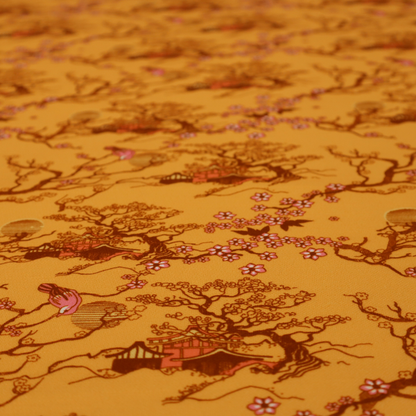 Sunset Sakura Garden Upholstery Fabric DP-104
