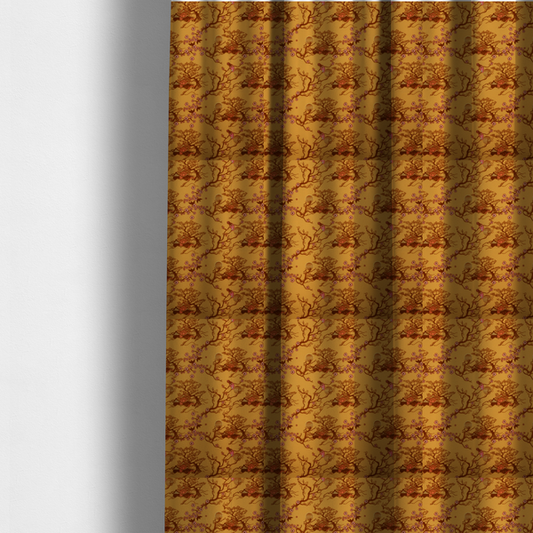 Sunset Sakura Garden Upholstery Fabric DP-104 - Made To Measure Curtains