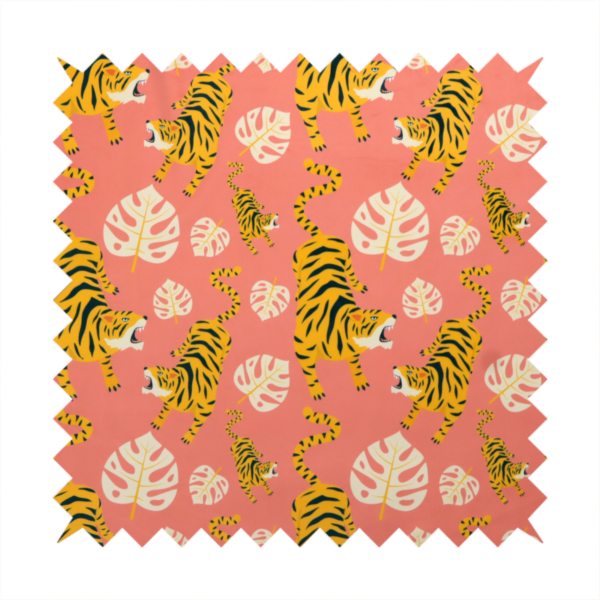 Tigers styled in roaring, crouching, or pouncing poses facing towards the right.