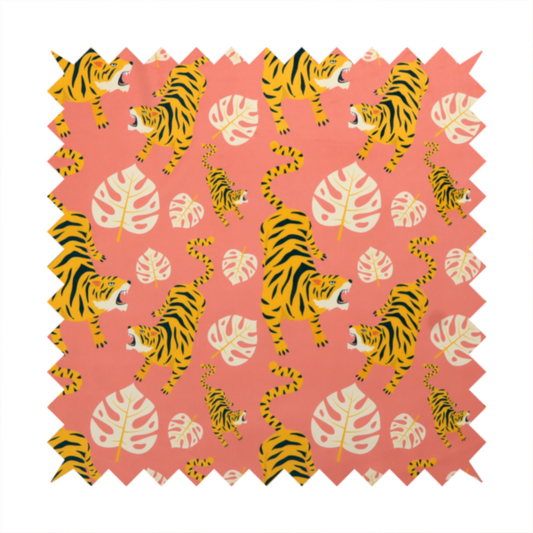 Tigers styled in roaring, crouching, or pouncing poses facing towards the right.