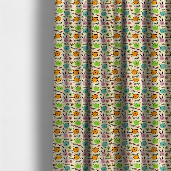 Sweet Little Loves Cartoon Upholstery Fabric DP-107 - Made To Measure Curtains