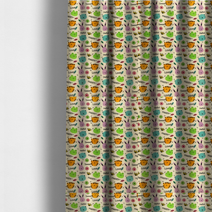 Sweet Little Loves Cartoon Upholstery Fabric DP-107 - Made To Measure Curtains