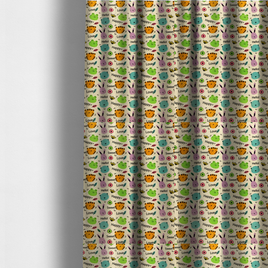 Sweet Little Loves Cartoon Upholstery Fabric DP-107 - Made To Measure Curtains