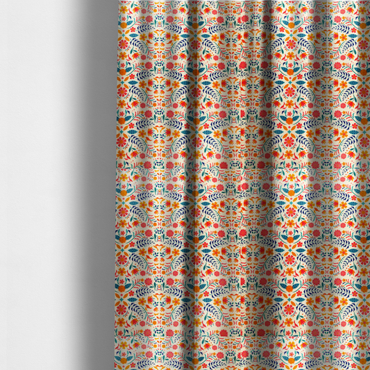 Fiesta Floral Upholstery Fabric DP-108 - Made To Measure Curtains
