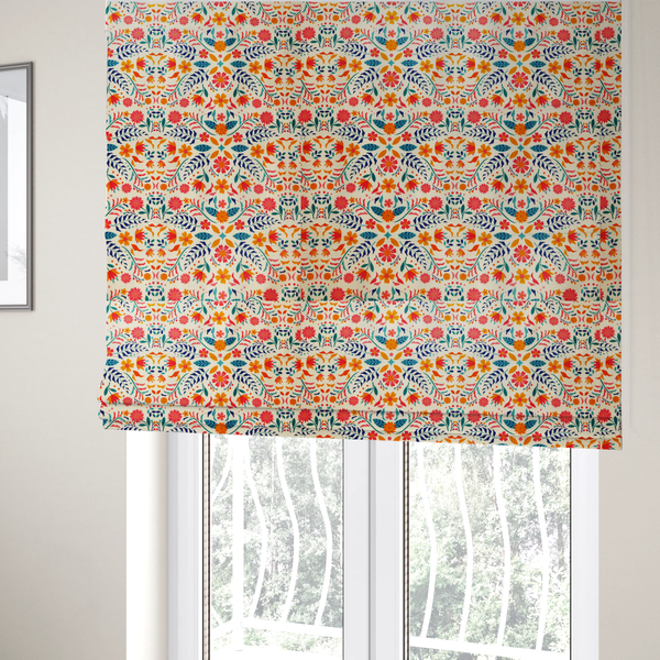 Fiesta Floral Upholstery Fabric DP-108 - Roman Blinds