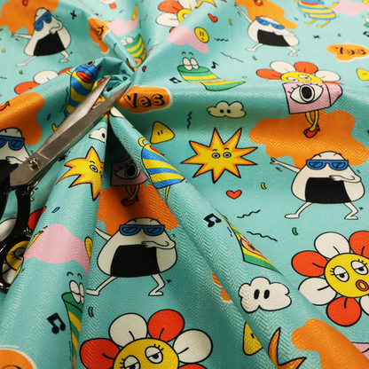 Doodle Mania Upholstery Fabric DP-110 - Made To Measure Curtains