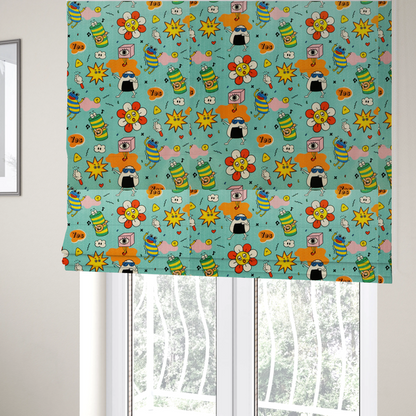 Doodle Mania Upholstery Fabric DP-110 - Roman Blinds