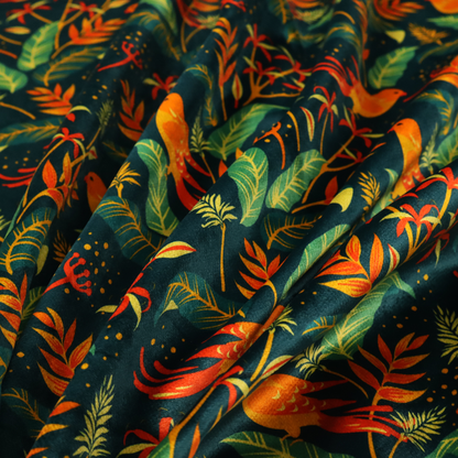 Midnight Tropics Paradise Upholstery Fabric DP-111