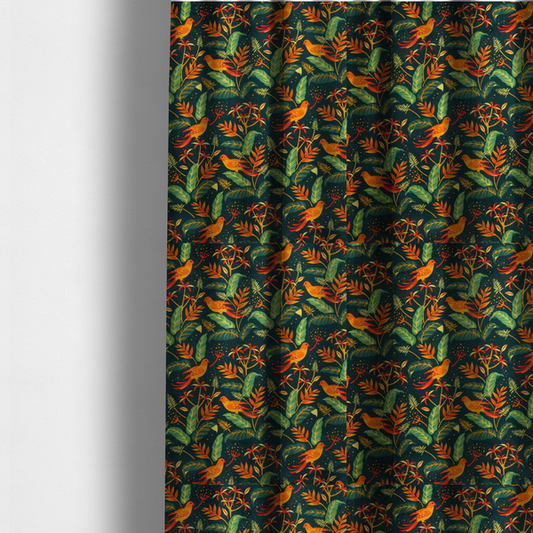 Midnight Tropics Paradise Upholstery Fabric DP-111 - Made To Measure Curtains