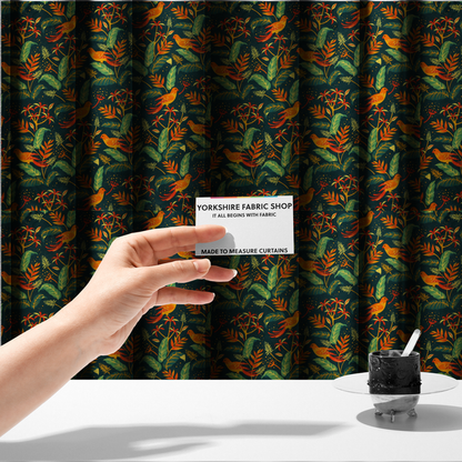 Midnight Tropics Paradise Upholstery Fabric DP-111 - Made To Measure Curtains