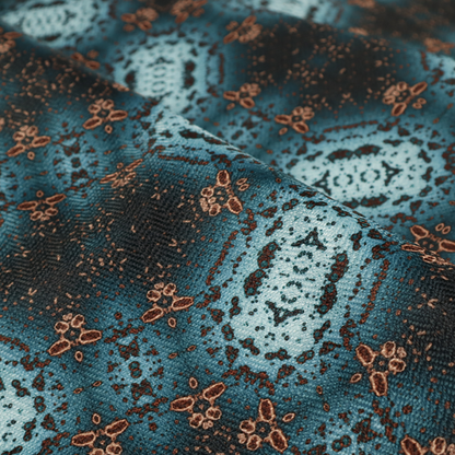 Copper Constellation Kaleidoscope Upholstery Fabric DP-113 - Roman Blinds