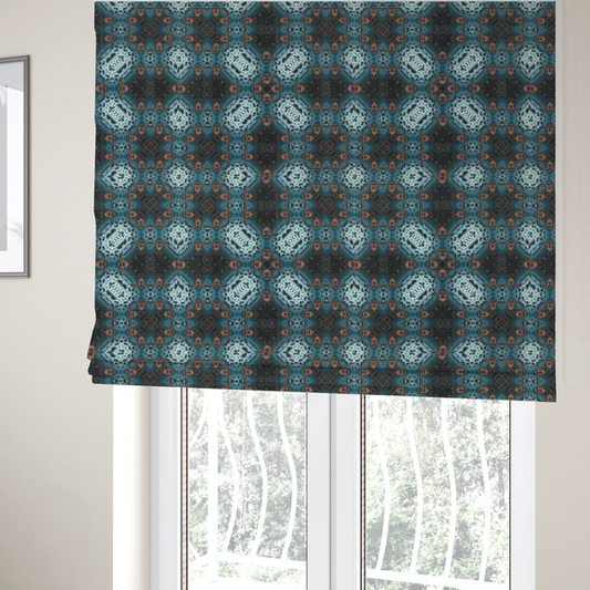 Copper Constellation Kaleidoscope Upholstery Fabric DP-113 - Roman Blinds