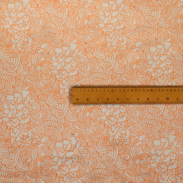 Tangerine Dream Doodle Upholstery Fabric DP-114 - Handmade Cushions