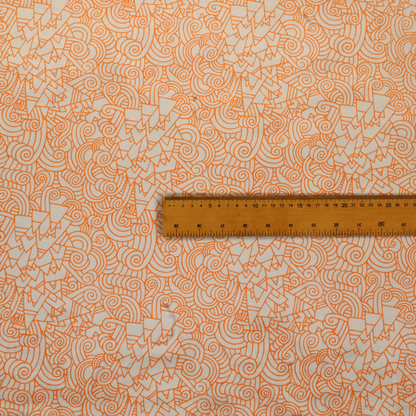 Tangerine Dream Doodle Upholstery Fabric DP-114 - Handmade Cushions