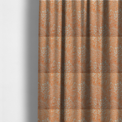Tangerine Dream Doodle Upholstery Fabric DP-114 - Made To Measure Curtains