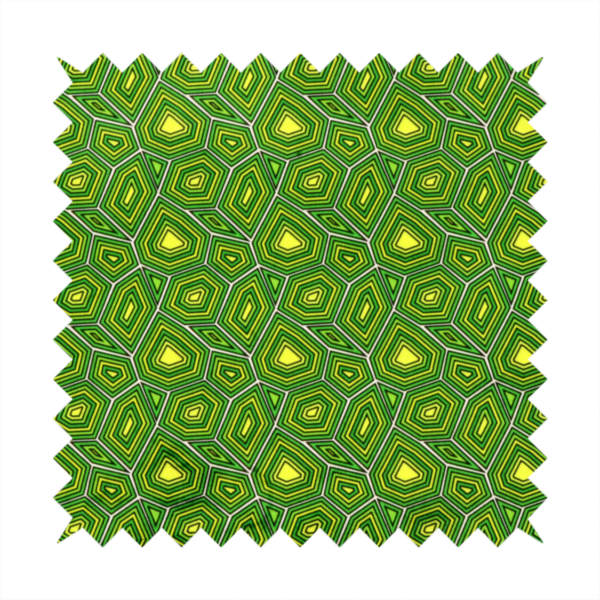 Psychedelic Lime Geometric Upholstery Fabric DP-115 - Made To Measure Curtains