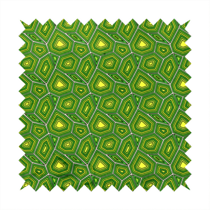 Psychedelic Lime Geometric Upholstery Fabric DP-115 - Made To Measure Curtains