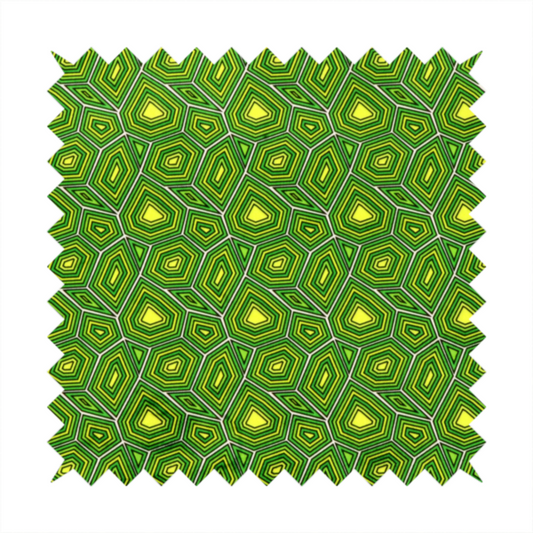 Psychedelic Lime Geometric Upholstery Fabric DP-115