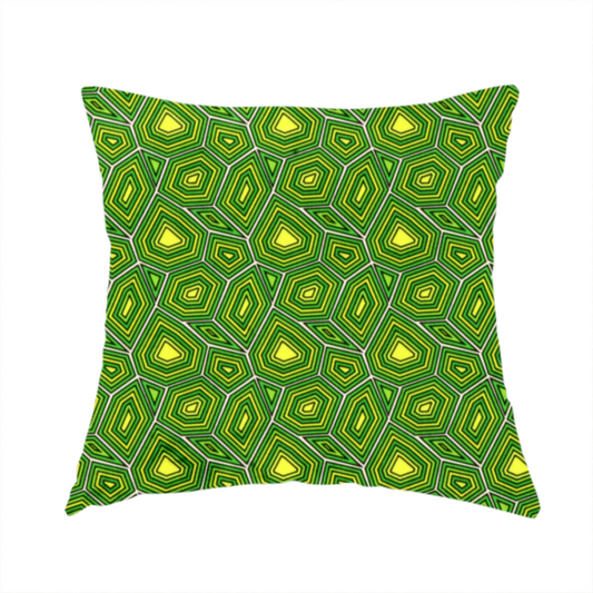 Psychedelic Lime Geometric Upholstery Fabric DP-115 - Handmade Cushions