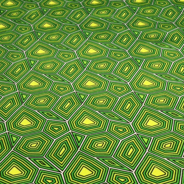 Psychedelic Lime Geometric Upholstery Fabric DP-115 - Made To Measure Curtains