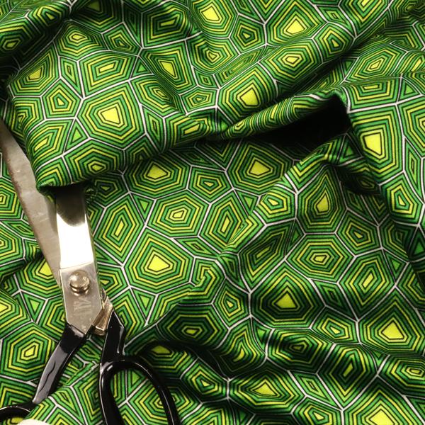 Psychedelic Lime Geometric Upholstery Fabric DP-115 - Made To Measure Curtains