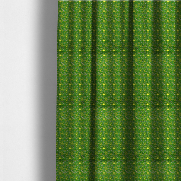 Psychedelic Lime Geometric Upholstery Fabric DP-115 - Made To Measure Curtains