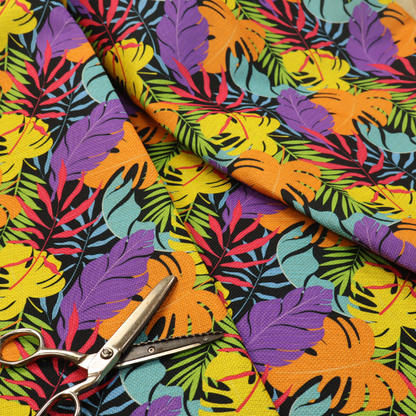 Neon Jungle Leaf Upholstery Fabric DP-119 - Roman Blinds