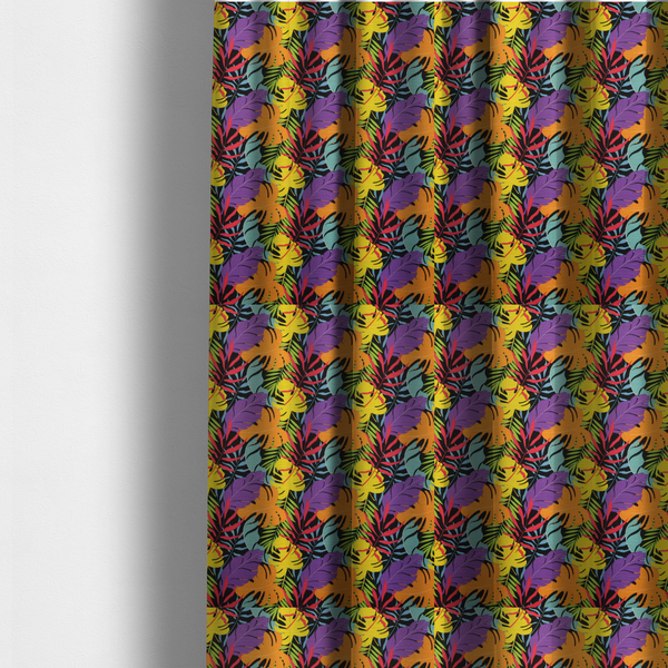 Neon Jungle Leaf Upholstery Fabric DP-119 - Made To Measure Curtains